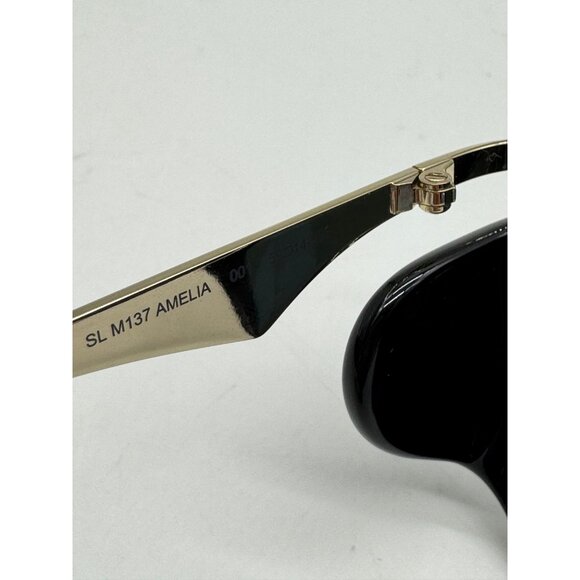 SAINT LAURENT Amelia women's sunglasses + case Black/Gold 55mm SL M137 - Picture 14 of 16